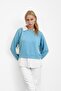 Baby Blue Shirt Paneled Modal Sweat