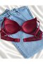 Women's Lace Pack Supported Wired Push up Padded Soft Bra Double Pack - 5
