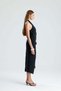 Luna Double-Breasted Tie-Back Black Dress - 6