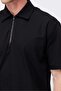 Men's Polo Collar T-Shirt with Minimal Side Slit Detail - 7