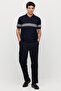 Men's Striped Zippered Knitwear T-Shirt - 7