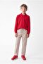 Unisex Kids Long Sleeve Polo Collar T-Shirt - 6