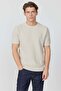 Men's Textured Short Sleeve Knitwear T-Shirt - 4
