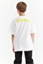 Boy's T-Shirt with Embossed Lettering Print Detail - 6