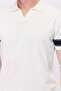 Men's Buttonless Polo Collar Knitwear T-Shirt - 7