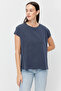Women's Crew Neck Short Sleeve Blouse - 2