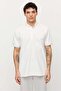 Men's T-Shirt with Buttoned Collar and Contrast Color Details