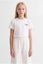 Girl's Printed Basic T-Shirt - 2