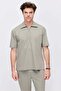 Men's Polo Collar T-Shirt with Minimal Side Slit Detail - 4