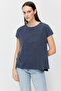 Women's Crew Neck Short Sleeve Blouse - 3