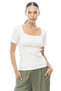 Square Collar Basic T-shirt