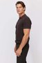 Men's Textured Knitwear Polo Neck T-Shirt - 3