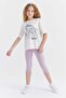 Girl's Print Detailed T-Shirt - 6
