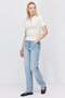 Women's Ribbed Polo Neck Knitwear T-Shirt - 5