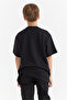 Boy's T-Shirt with Embossed Lettering Print Detail - 4