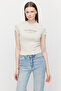 Women's Lettered Crew Neck T-Shirt - 5