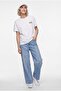 Women's Back Printed Basic T-Shirt - 4