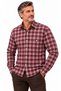 Men's Plaid Shirt Relaxed Fit 4 Seasons Single Pocket Buttoned Collar Cotton Shirt