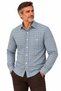 Men's Plaid Shirt Relaxed Fit 4 Seasons Single Pocket Buttoned Collar Cotton Shirt
