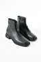 Triana Women's Genuine Leather Zippered Elastic Black Casual Boots - 3