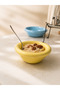 Ceramic Donut Bowl Breakfast Dessert Salad Bowl Yellow - 4