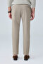 Men's Comfort Fit Premium Polyamide Fabric Fit Jogger Beige Trousers - 252Dngr - 6