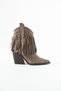 Vesta Women's Genuine Leather Mink Suede Tassel Detailed Western Boots - 3