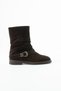 Nadia Women's Genuine Leather Brown Suede Boots Without Zipper - 3