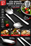 2Pcs Stainless Steel Serving Spoon Salad Spoon Serving Spatula Pilaf Food Presentation Spoon 20cm