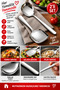 2Pcs Stainless Steel Serving Spoon Salad Spoon Serving Spatula Pilaf Food Presentation Spoon 20cm - 2