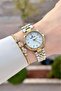 Gold Silver Color 30 mm Crystal Glass Women's Wristwatch with Gift Packaging - 4