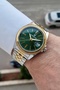 Dial Green Strap Gold Silver Color 41 mm 5 Atm Calendar Gift Boxed Men's Wristwatch - 3