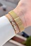 Women's Wristwatch with Brown Dial and Gold Color Strap 26 mm Gift Packaged - 5