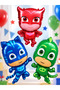 Cat Child Lizard Owl Girl Foil Balloon Set, Set of 3