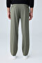 Men's Viscose Blended Side Buckle Pleated Baggy Trousers Khaki 0171Dngr - 5