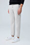 Men's Comfort Fit Trousers with Elastic Waist Beige 0170Ddngr - 5