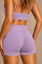 Cute Model Women Seamless Scrunch High Waist Sports Shorts Leggings