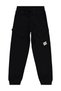 Basic Cargo Pocket Sweatpants for 10-13 Years Old - Black