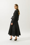 MARY Evening Dress Jacquard Skirt Black - 8