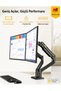 G35 Dual Monitor Arm 22"-32" Gas Spring Ergonomic Monitor Stand 2-12 kg Vesa Compatible - 3