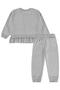 Ballerina Printed Tracksuit Set for 2-5 Years - Gray - 3