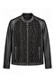 Rivano Crocodile Black Men's Genuine Leather Jacket - 6