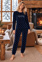 Velvet Midnight Dots Women's Pajama Set - 2