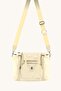 Women's Multi-Compartment Beige Casual Satin Multi-Pocket Shoulder Bag - 2
