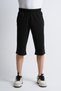Black Men's Summer Capri Elite with Embroidery Detail, Comfortable Fit, Adjustable Elastic Waist Capri