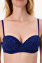 Navy Blue Pop up Lace Bra - 3