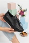 Luxvera Premium Black Orthopedic Supported Genuine Leather Comfort Shoes - 7