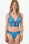 Petrol Blue Treso Polka Dot Patterned Bralet
