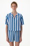 Mavi Vacation Striped Short Sleeve Shirt Shorts Pajama Set - 3