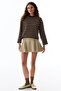 Brown Long Sleeve Striped Top - 5